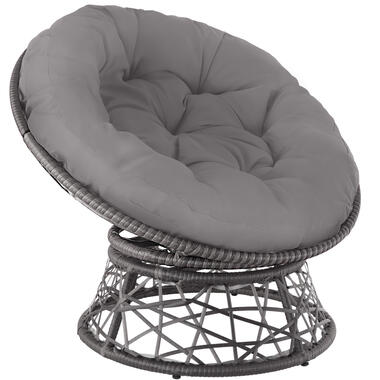 tectake® - Wicker papasan fauteuil Gargano - grijs - 403553 product