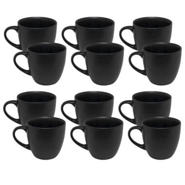 Ensemble de 12 tasses à café OTIX, koffiekopjes, couleur noir mat product