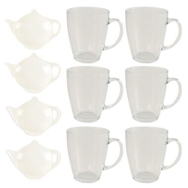 Ensemble de 6 verres à thé OTIX avec 4 porte-sachets de thé en porcelaine product