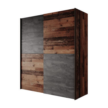 Armoire Dumas - Vieux bois - Gris - 170 cm product