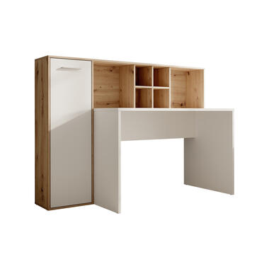 Meubella Bureau Elze - Eiken - Wit - 158 cm product