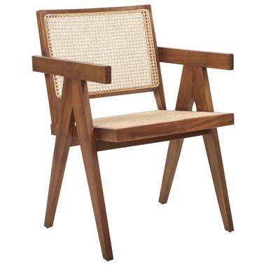 Chaise en bois d'acajou marron et rotin tressé clair WESTBROOK product