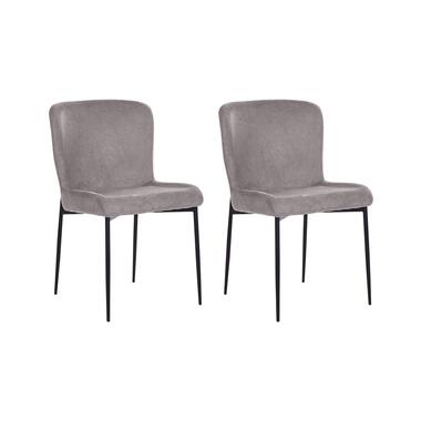 Chaise de salle à manger Set de 2 Tissu Gris foncé ADA product