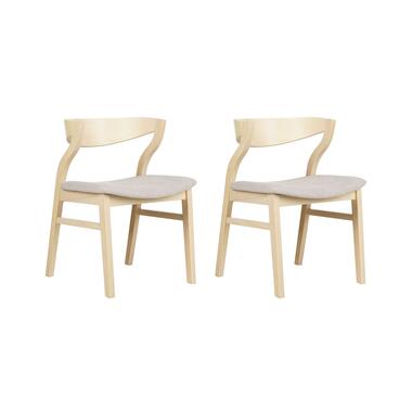 MAROA - Eetkamerstoel set van 2 - Beige - Polyester product