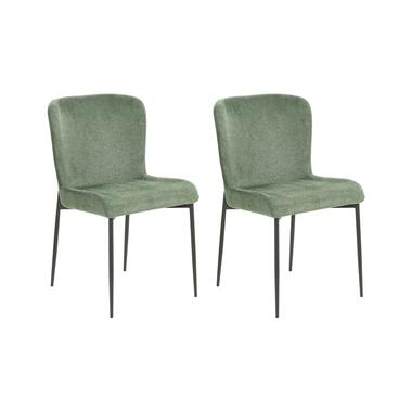 Chaise de salle à manger Set de 2 Tissu Vert foncé ADA product