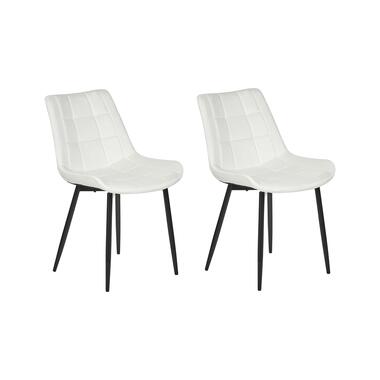 Chaise de salle à manger Set de 2 Velours Blanc cassé MELROSE II product