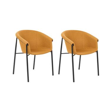 Chaise de salle à manger Set de 2 Tissu Orange AMES product