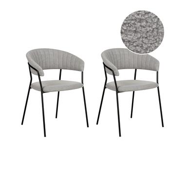 Chaise de salle à manger Set de 2 Bouclé Gris MARIPOSA product