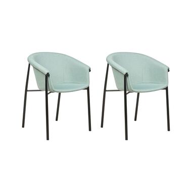 Chaise de salle à manger Set de 2 Tissu Vert menthe AMES product