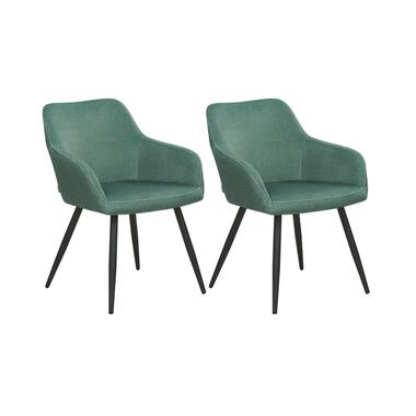 Chaise de salle à manger Set de 2 Velours Vert foncé CASMALIA product