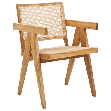 Chaise en bois d'acajou et rotin tressé clair WESTBROOK product