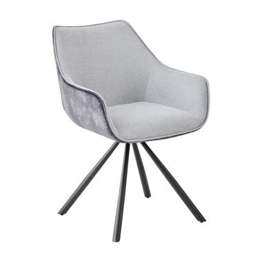 Chaises de salle à manger pivotantes avec accoudoirs Gris Ambre/Anthracite 4 pcs product