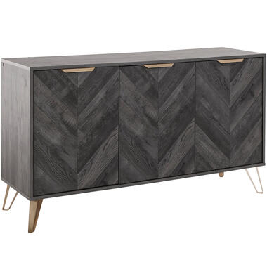 Dark Wood - Buffet avec 3 portes à l'aspect bois noir product