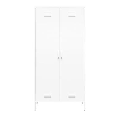 Mission District - Armoire avec 2 portes en métal blanc product