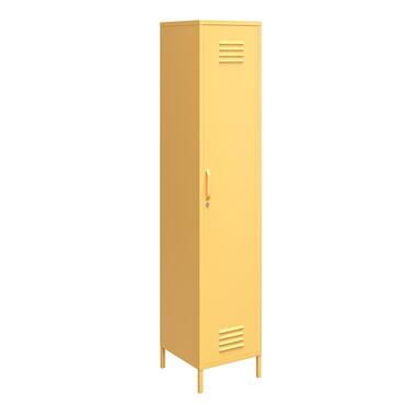 Cache - Armoire haute avec 1 porte en métal jaune product