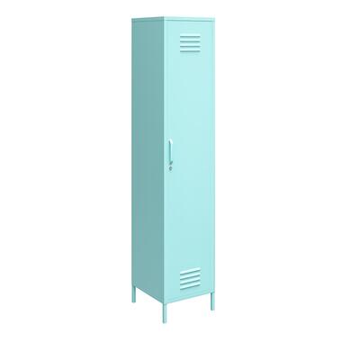 Cache - Armoire haute avec 1 porte en métal menthe product