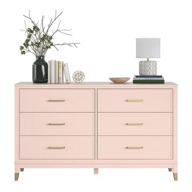 Westerleigh - Commode met 6 laden in roze MDF product