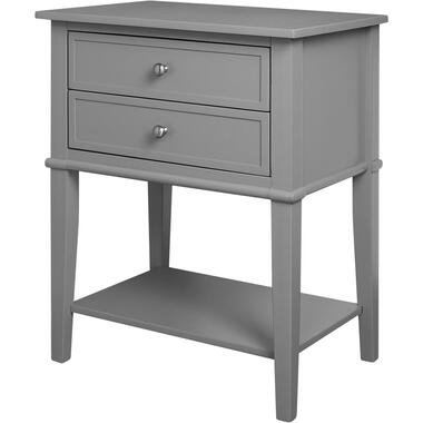 Franklin - Table de chevet avec 2 tiroirs en MDF gris product