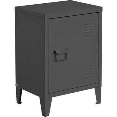 Salino - Table de chevet avec 1 porte en métal noir product