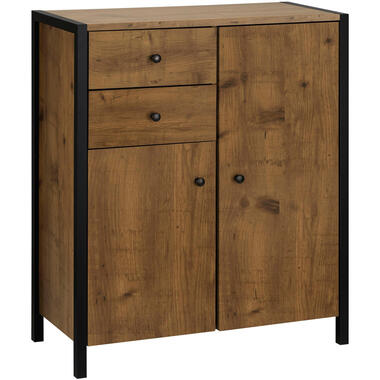 Chris - Armoire avec 2 portes et 2 tiroirs en aggloméré chêne product