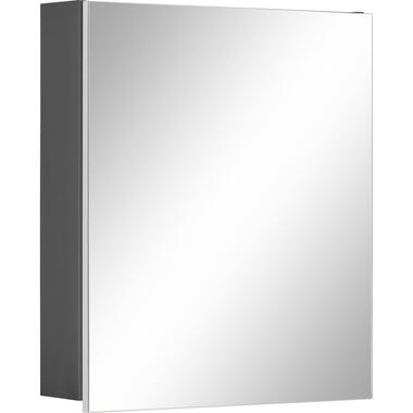 Wisla - Armoire suspendue avec miroir en aggloméré blanc / anthracite product