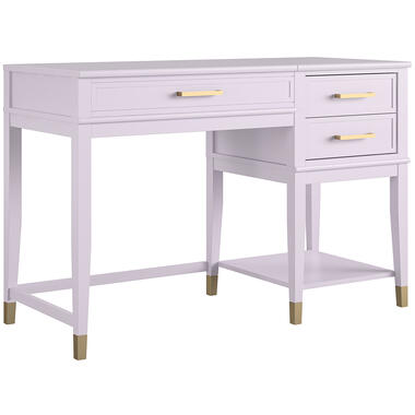 Westerleigh - Bureau d'ordinateur avec plateau élévateur en MDF violet product