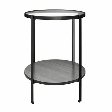 Wainwright - Table d'appoint en aggloméré, verre et cadre en métal noir product