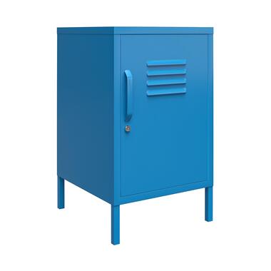 Cache - Bijzettafel met 1 blauw metalen deurtje product