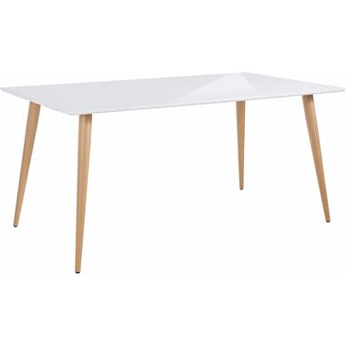 Aspen - Eettafel 160x90 cm 8-personen in hoogglans wit MDF product