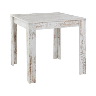 Lynn - Table à manger 80x80 cm 4 personnes en MDF blanc antique product