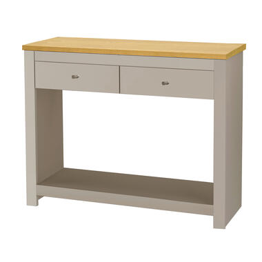 Emerald - Table console avec 2 tiroirs en aggloméré chêne et créme product