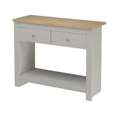 Emerald - Table console avec 2 tiroirs en aggloméré chêne gris product