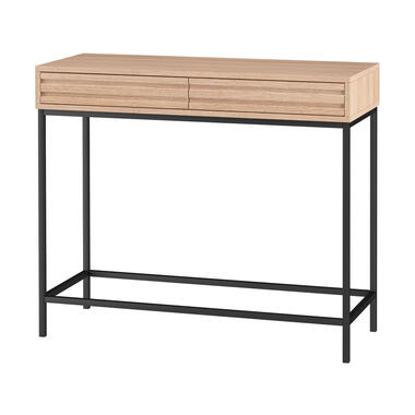 Celine - Table console avec 2 tiroirs en aggloméré chêne product