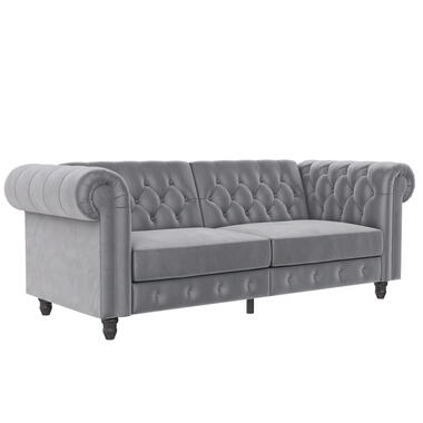 Felix - Canapé clic-clac 3 places en velours gris clair product