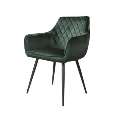 Chaise de salle à manger Ravi 3.0 en velours - vert foncé product