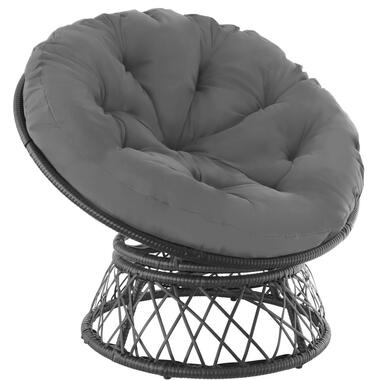 tectake® - Wicker papasan fauteuil Gargano zwart - 403552 - poly-rattan product