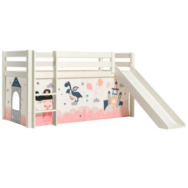 Lit mi-hauteur avec toboggan Astrid avec tente de lit Princess Sophie - blanc product