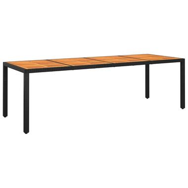 vidaXL Table de jardin 250x100x75 cm Acacia et résine tressée Noir product