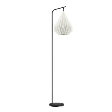 EGLO Minting vloerlamp - E27 - 158,5 cm - Papier - Zwart/Wit product