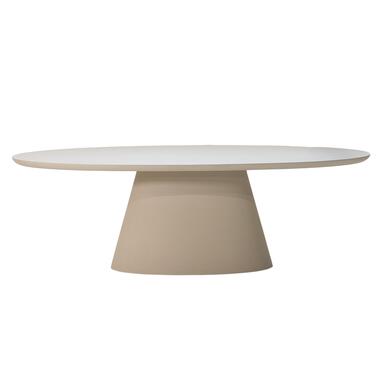 Table de salle à manger ovale Cleo - éco-composite beige - 160 cm product