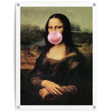 Tuinposter Mona Lisa - bubblegum - 80x60cm - Bruin product