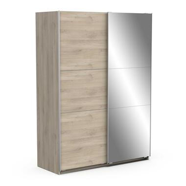 Garderobekast Spectre 148cm met schuifdeuren en spiegel - eikdecor product