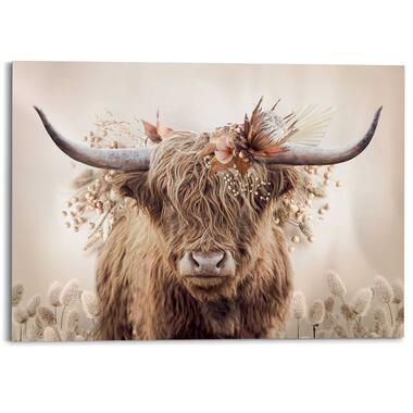 Schilderij - Floral Highlander - 100x140 cm Hout product