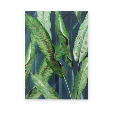 Art for the home - Canvas met handgeschilderde details - Lush leaves product