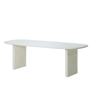 Table de salle à manger ovale Gin - effet béton beige - 200 cm product