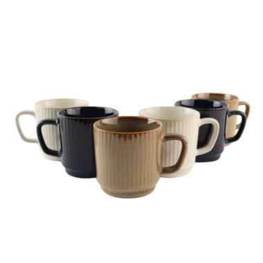 OTIX Tasses à café 6 Pièces 270 ml Diverses Couleurs Céramique product