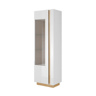 Vitrine Ashley - Blanc - Chêne - 60 cm product