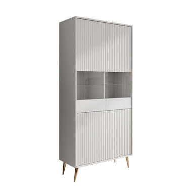 Meubella Vitrinekast Winq - Wit - 90 cm product