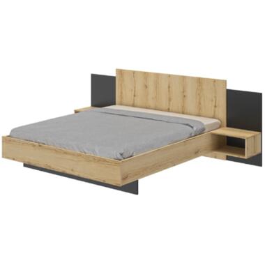 Gami Bed Marzano 180x200cm met twee nachttafeltjes - helvezia eik product