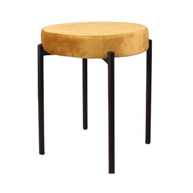 Tabouret velours Mika vert or product